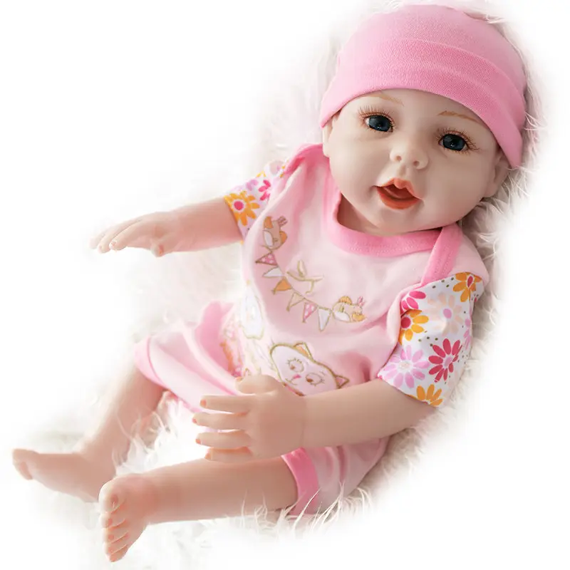 リアルな子供幼児ソフトフルシリコンビニール新生児手作り赤ちゃん人形子供女の子おもちゃboneca bebe生まれ変わった