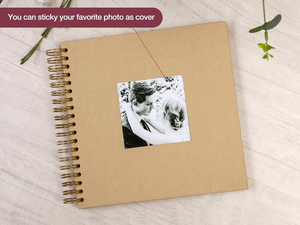 <span class=keywords><strong>Album</strong></span> de scrapbooking DIY 8*8 pouces, 40 pages, couverture rigide, papier kraft, <span class=keywords><strong>album</strong></span> photo, livre de souvenirs pour <span class=keywords><strong>mariage</strong></span> et anniversaire - Product Image 2