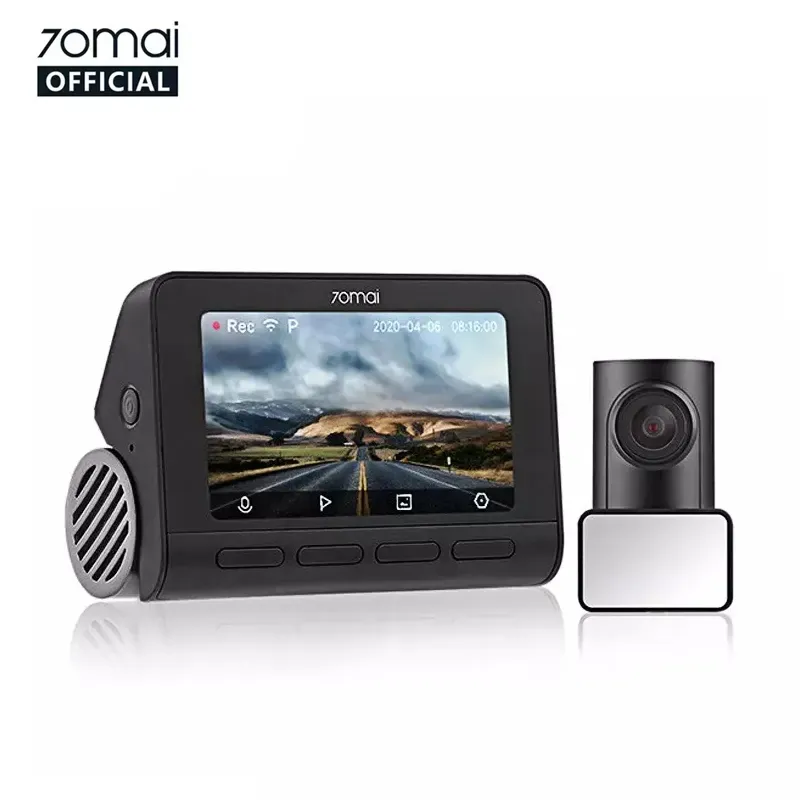 Ban Đầu 70mai USB HD DVR Dash Cam Adas 4K A800S-1 Tầm Nhìn Ban Đêm Dual Kênh Ghi Âm Tự Động Thiết Bị Điện Tử Xe Màu Đen Hộp Dash Cam