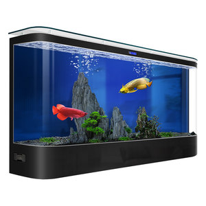 Aquarium en verre flottant sur pied <span class=keywords><strong>extra</strong></span> <span class=keywords><strong>large</strong></span> avec design monobloc pour salon - Product Image 5