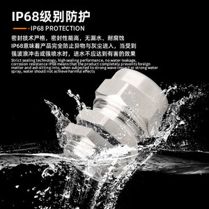 Prensaestopas de Acero Inoxidable Indeter 20-63mm IP65 con Conexión de Rosca Externa para Protección de Cables - Product Image 5