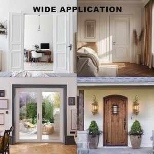 Charnières de porte DIVINE <span class=keywords><strong>en</strong></span> acier inoxydable noir robustes de 4 pouces, sans mortaise, installation facile avec mouvement fluide pour chambres et cuisines - Product Image 6