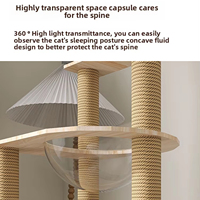 Arbre d'activités pour chat à plusieurs niveaux avec poteaux à gratter en sisal, maisonnette en bois, design haut pour l'exercice et le divertissement des chats d'intérieur