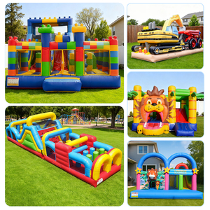 Commercial Inflatable Obstacle Course with <b>Slide</b> <b>Indoor</b> Outdoor Kids Bounce House Playground - Product Image 6