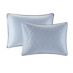 Juego de Cubrecama Reversible DB Azul Tamaño Queen, Acolchado Floral de Algodón y Poliéster para Uso Doméstico - Product Image 5