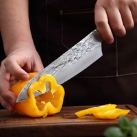 Ensemble de petits couteaux de chef Santoku pour légumes occidentaux, outil de cuisine polyvalent forgé à la main en métal durable