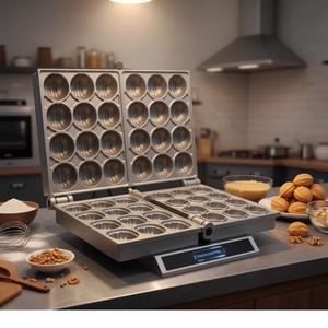 New Automatic Large Walnut Cake <b>Maker</b> CookTech Hotteok Machine Stainless Steel SUS304 Korean <b>Pancake</b> Equipment Touch Control - Product Image 3