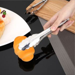 Pinces alimentaires en acier inoxydable robustes et polyvalentes pour barbecue, pain, pains vapeur, gâteaux, viande grillée, légumes, buffet - Product Image 3