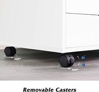 Commode de rangement à tiroirs, grand meuble de rangement pour coiffeuse, roulettes de s.7