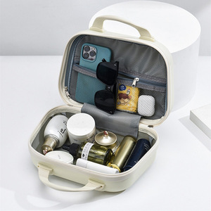 Portable Travel Toiletry Bag Rectangle Solid Color Retro Design Everyday Use 14 Inch - Product Image 4