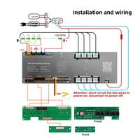 Sistema de Gestión de Baterías (BMS) Tuodatong Serie 8-16, 100A ~ 300A, para Baterías de Litio, Almacenamiento de Energía Solar, con Balanceo Activo Inteligente de 3 A, Bluetooth/RS-485