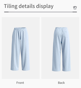 Pantalones de Yoga Personalizados con Logotipo para Mujer, Casuales, Holgados, de Pierna Ancha, para Gimnasio, Correr, Entrenamiento, Cómodos, Transpirables, con Bloques de Color - Product Image 3