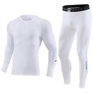 Ensemble de survêtements de sport pour hommes et enfants : Collants de compression à séchage rapide pour l'entraînement, la course et le basketball, et ensemble de sous-vêtements de football pour garçons - Product Image 2