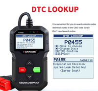 Lecteur de code automobile KW590, scanner OBD, lecture et effacement des codes de défaut, outil de diagnostic automobile 12V