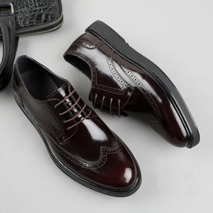 Chaussures en cuir pour hommes, style britannique, pour tenue décontractée ou habillée, bottines à franges, mocassins de mariage, rehaussant la taille - Product Image 4