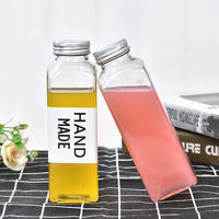 Bouteilles en verre transparentes de grande capacité pour lait, boissons, café, jus, bouteilles de stockage rechargeables, personnalisables, vente en gros