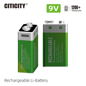 Batteries Li-ion rechargeables CITICITY 9V 400mAh, batterie haute capacité longue durée pour détecteurs d'alarme incendie - Product Image 2