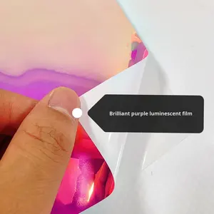 فيلم لاصق ليزري ملون مضيء في الظلام من مادة PET، ملصق سيارة إبداعي للتصميم الذاتي، ألوان عاكسة مبهرة تتوهج فورًا - Product Image 1