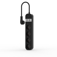 Regleta de Enchufes Schuko Inteligente con Wi-Fi, Compatible con USB PD, Carga Rápida, Control Remoto Tuya, 4 Tomas de Corriente Individuales, Enchufe Alemán