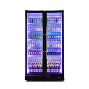 Chine Fournisseurs Ventilateur Refroidissement <span class=keywords><strong>3</strong></span> Couleur Lumière Boisson Froide Réfrigérateur Boisson Verre Porte Affichage Réfrigérateur - Product Image 2