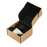 Boîte en papier kraft personnalisée avec doublure intérieure noire, surface vierge, écologique, recyclable, pliable, en carton ondulé, pour emballage cadeau et expédition