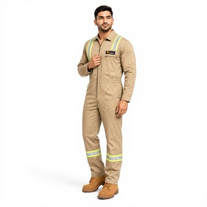 ชุดคลุมทำงานสะท้อนแสงสีกากีสำหรับผู้ชาย Tlierwear - Product Image 1