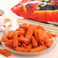 Exotische Snack Koreaanse Gepofte Snack Kimchi Smaak/Gebakken Kip Smaak Gebakken Rijstwafel Reepjes 100G