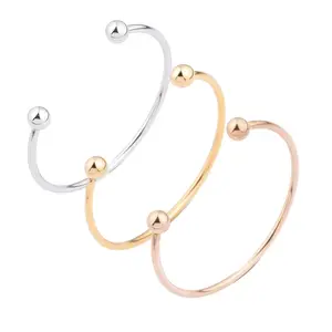 Bracelet de manchette en acier inoxydable de différentes couleurs accessoires de bracelets de manchette étanches pour femmes vente en gros