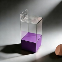 Boîte d'emballage de maquillage en PVC entièrement transparente et recyclable, personnalisée, pliable, pour outils cosmétiques, boîte rectangulaire, blush, crème pour les yeux