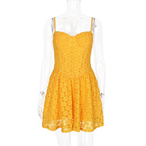 <span class=keywords><strong>Abito</strong></span> da sera Jacquard con spalline sottili e Jacquard Sexy <span class=keywords><strong>arancione</strong></span> 2025 a Line <span class=keywords><strong>Mini</strong></span> <span class=keywords><strong>abito</strong></span> corsetto causale per 3248 Streetwear delle vacanze - Product Image 6