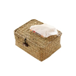 Handwoven <b>Tissue</b> Box Natural Straw Multipurpose Storage Box For Home Office Gift - Product Image 5