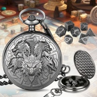 Étui de montre de poche durable de qualité supérieure avec mini-dés de D&D, portable pour les voyages et le divertissement RPG