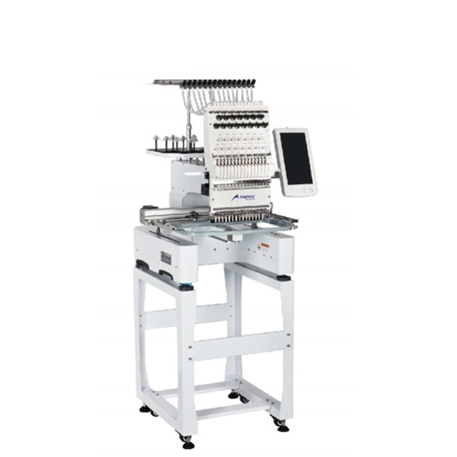 AS-KC1501 Single Head 15 Needles Embroidery Sewing Machine for Hat, Finished Cloth and Flat Embroidery Sewing