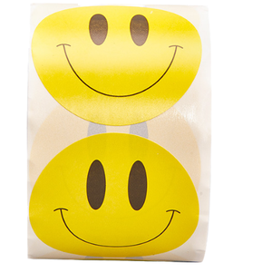 Custom Smiley <b>Sticker</b> <b>Roll</b> Self Adhesive Labels Colorful Face <b>Stickers</b> For Packaging Gift Wrapping Office School And Product - Product Image 2