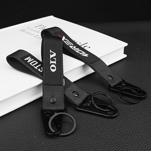 Custom Fashion Woven <b>Polyester</b> Wrist Short <b>Lanyard</b> with Embroidered Logo and Offset Printing <b>Lanyards</b> Keychain - Product Image 4