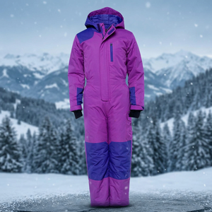 Schnell Trocknender Atmungsaktiver Wasserdichter Ski-Schneeoverall mit Reißverschluss Vollarm Unisex -Tex Technologie Fleece-Isolierung - Product Image 1