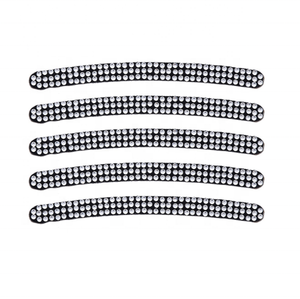 Juego de pegatinas de diamante para llanta de rueda de coche, pegatinas de diamantes de imitación para seguridad en carretera, tira reflectante para neumático de motocicleta, 5 uds. Por Set - Product Image 1