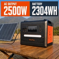 Générateur Solaire Portable LiFePO4 2500W 2304Wh en Gros avec UPS MPPT pour la Maison, la Secours d'Urgence et le Camping