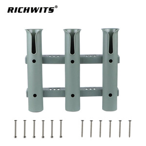 Three Tube Plastic Fishing Rod Holder For Boat Kayak Motorboat <b>Yacht</b> Orange Red Color ZB1205 3 - Product Image 4