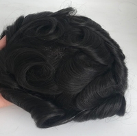 NL système de remplacement de cheveux mono toupet de haute qualité perruques attachées à la main PU Mono Base toupet hommes 100% vrais cheveux humains toupet