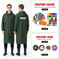 Imperméable long en PVC épais, durable et imperméable, pour motards, livreurs et travaux en extérieur