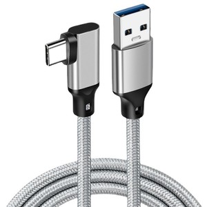สายชาร์จ VR Link, USB 3.2, สายถักไนลอน Type-C, หัวงอ 90 องศา, สายชาร์จเร็วสำหรับเล่นเกม 3A 60W - Product Image 1