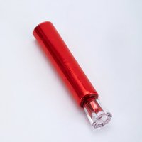 Tube cosmétique vide ABL de 25 mm, rouge brillant, avec bouchon à vis, impression de logo personnalisée, OEM pour huile essentielle, vente en gros
