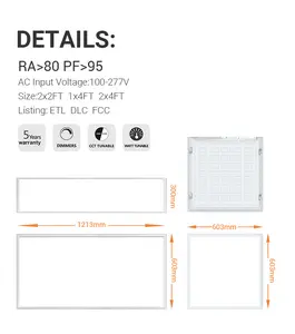 US Warehouse FT 60x120 2x4FT Led Ceiling Panels Lamp LED Panel Light