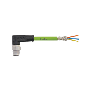 Cable bibo Svlec M12 D-Code de 4 pines macho CAT5E IP68 con carcasa de PVC y cobre chapado en oro para conectores PROFINET de automatización industrial - Product Image 2