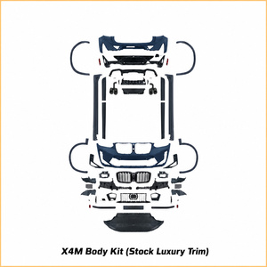 Kit de carrosserie complet (pare-chocs avant et arrière) style M Sport X4M avec calandre pour BMW X4 G02 <span class=keywords><strong>2021</strong></span>+ - Kit de conversion - Vente en gros - Product Image 4