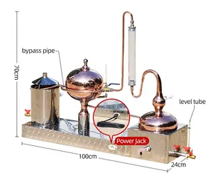 3L distiller tay làm bằng đồng alembic, chưng cất bộ, đồng distiller