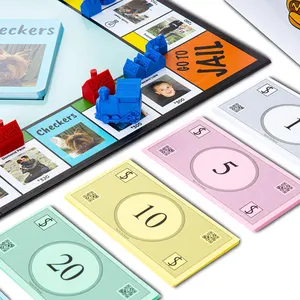 Jogo de tabuleiro e cartas com logotipo personalizado, peças de jogo personalizadas para uso em entretenimento no atacado