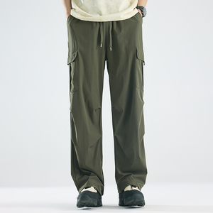 Pantalon Cargo Décontracté Homme Taille Mi-Haute Coupe Ample 5 Couleurs Élastique Anti-Plis Utilitaire Extérieur pour Randonnée et Mode Urbaine - Product Image 5