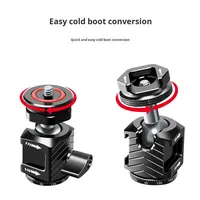 Support de trépied universel à tête sphérique à trois têtes pour moniteur d'appareil photo reflex numérique support de chaussure froide accessoires de photographie d'extension